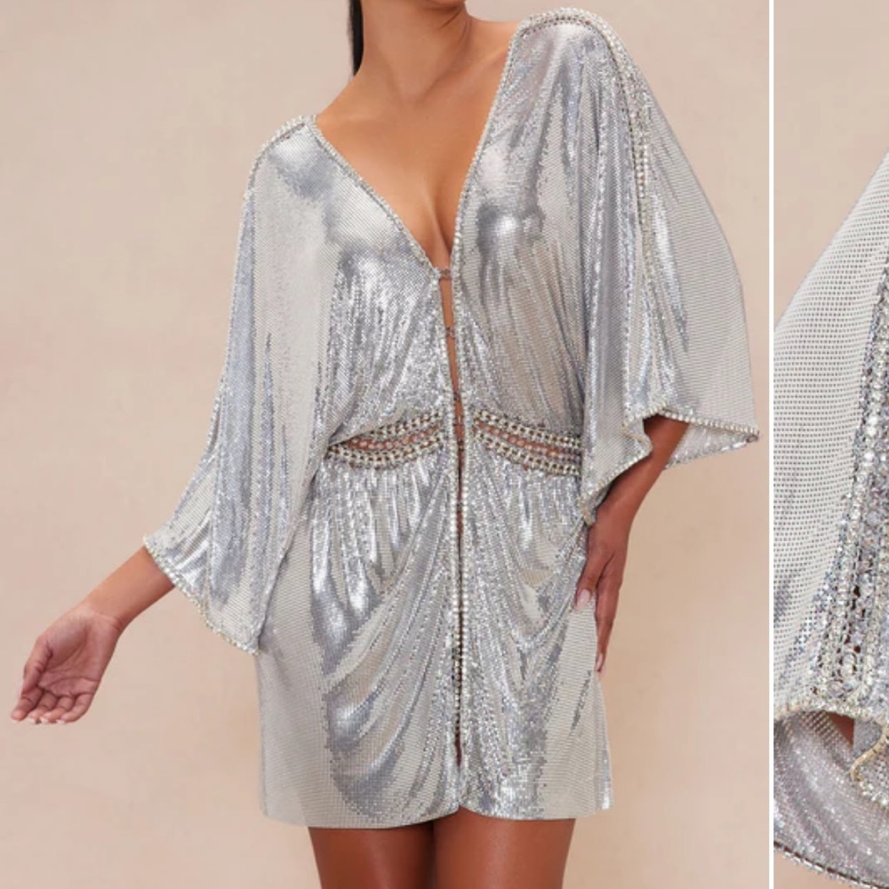 Silver Chainmail Mini Dress
